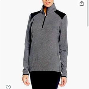 Nike Golf Lucky Azalea Grey/Black Half Zip SzXS